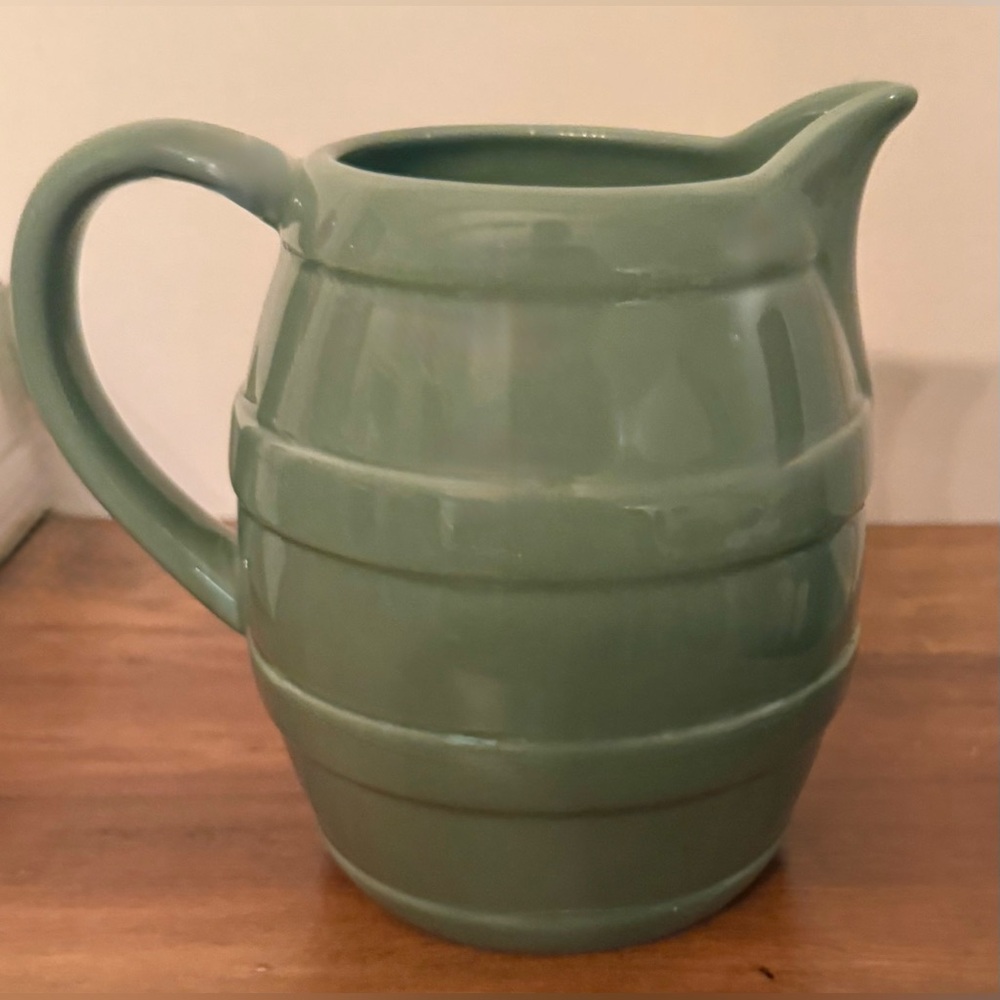 FTD Sage green pitcher vase. 6.25”